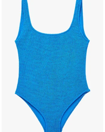 Costum de baie intreg texturat, Albastru electric