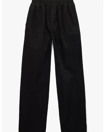 Pantaloni din bumbac cu talie elastica, Negru