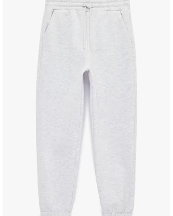 Pantaloni de trening cu 2 buzunare oblice, Gri deschis melange