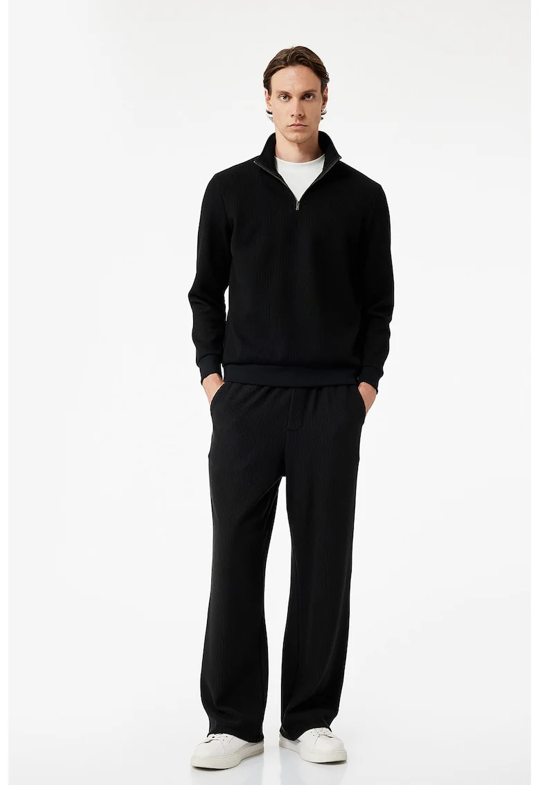 Pantaloni de trening cu talie elastica, Negru