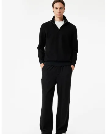 Pantaloni de trening cu talie elastica, Negru