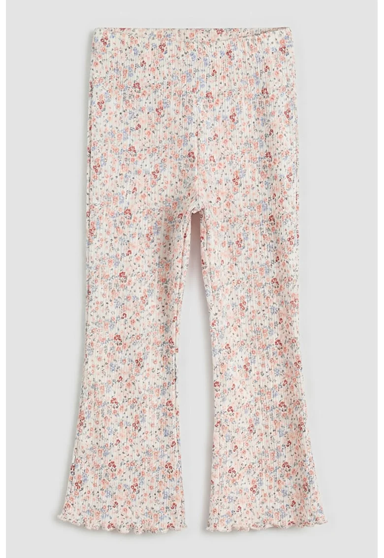 Colati evazati cu model floral, Multicolor