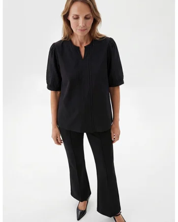 Bluza-tunica cu maneci scurte, Negru