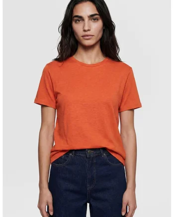 Tricou regular-fit cu model uni, Portocaliu dovleac
