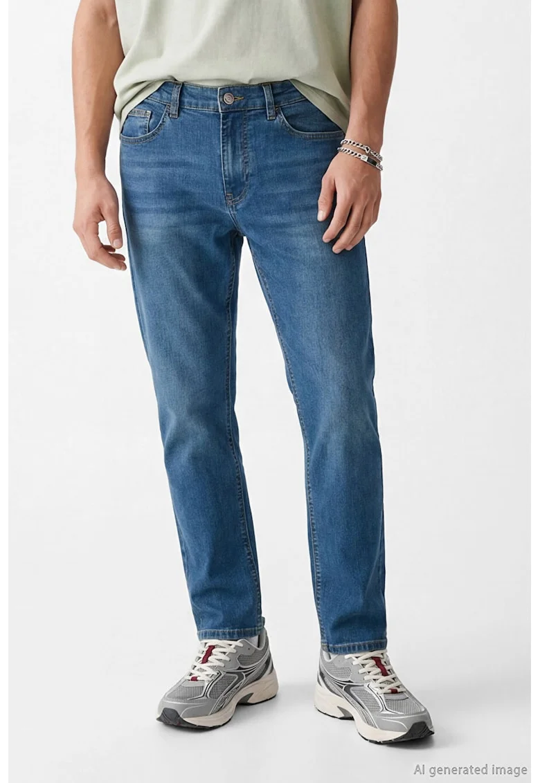 Blugi slim-fit 750, Albastru