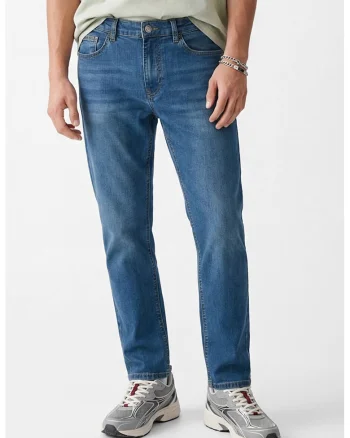 Blugi slim-fit 750, Albastru