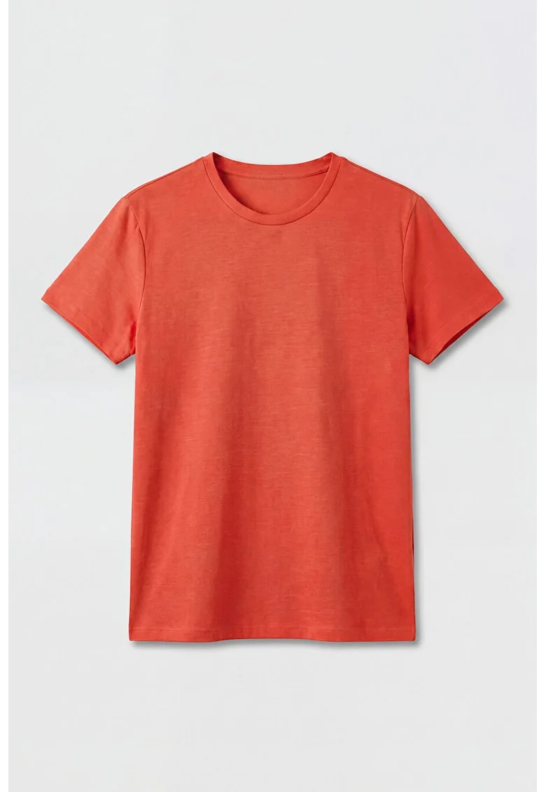 Tricou regular-fit cu model uni, Portocaliu