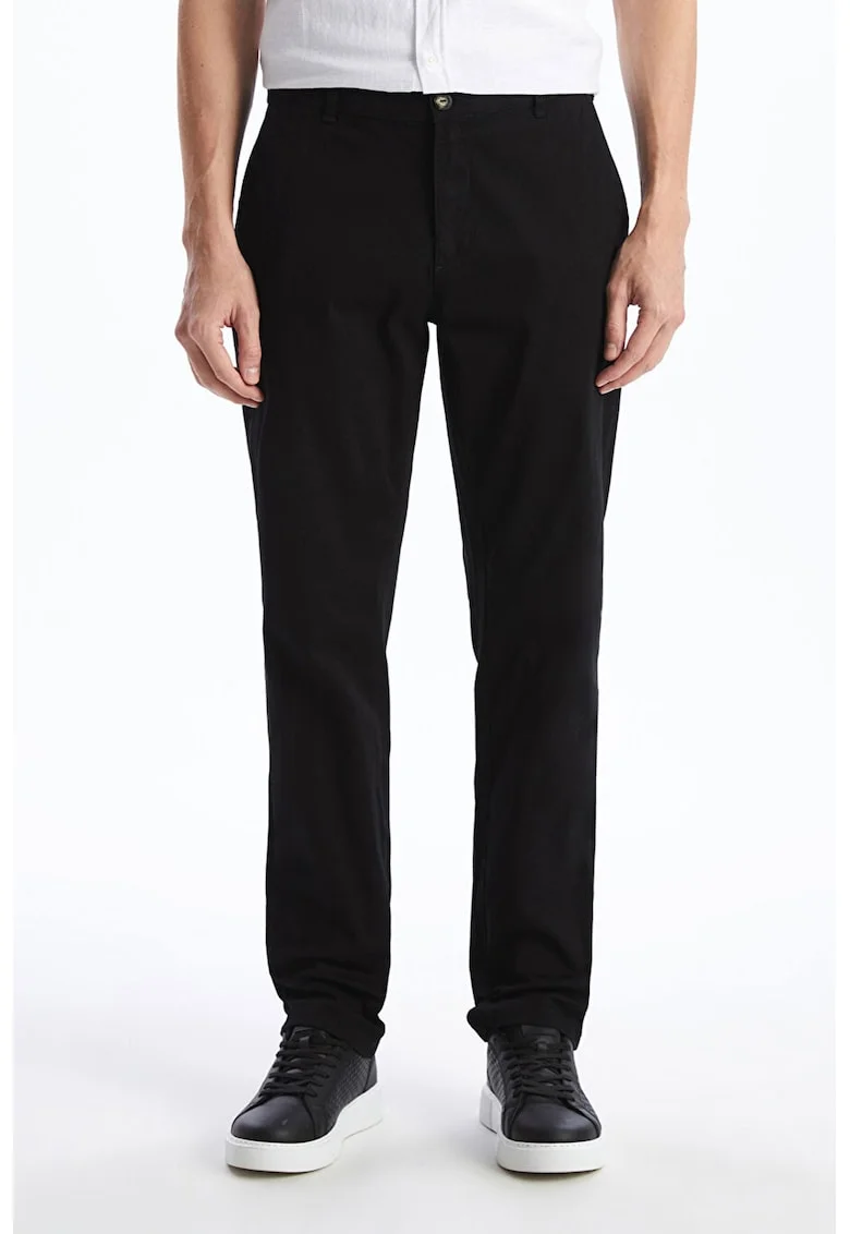 Pantaloni chino cu croiala regular-fit, Negru