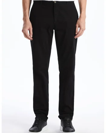 Pantaloni chino cu croiala regular-fit, Negru