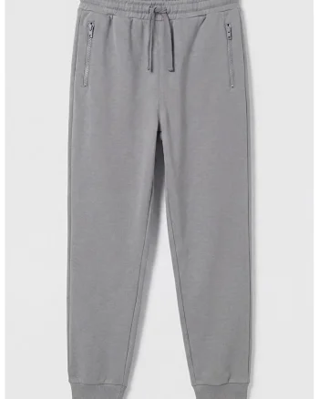 Pantaloni de trening regular fit cu buzunare cu fermoar, Gri