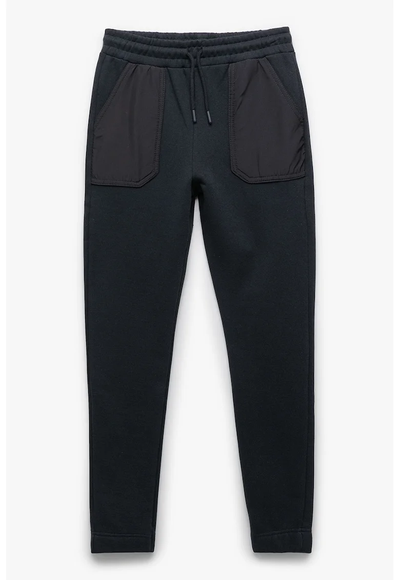 Pantaloni de trening cu croiala conica si buzunare aplicate, Albastru ultramarin