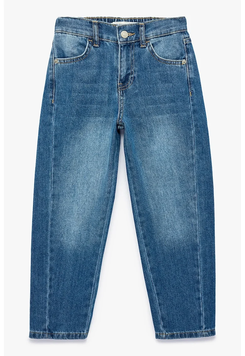 Blugi relaxed fit cu buzunare, Albastru melange