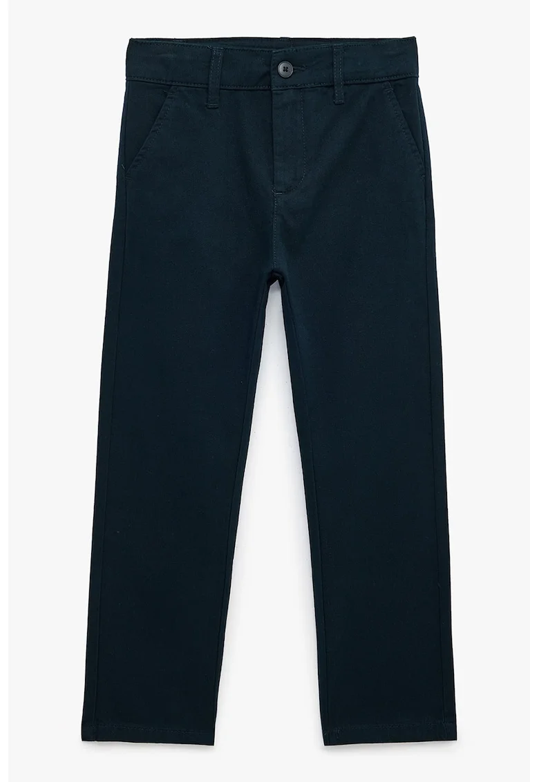 Pantaloni cu croiala dreapta si buzunare laterale, Albastru ultramarin