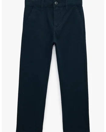 Pantaloni cu croiala dreapta si buzunare laterale, Albastru ultramarin