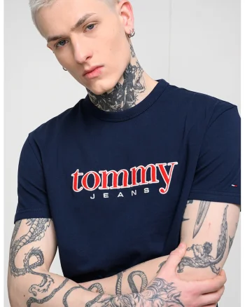 Tricou regular fit cu logo brodat pe piept, Bleumarin, Bleumarin