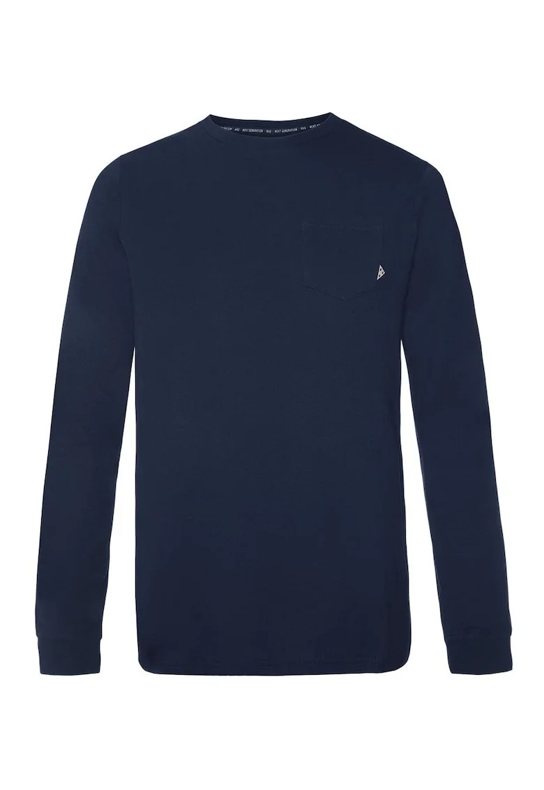 Bluza sport cu decolteu la baza gatului, Albastru marin, Bleumarin