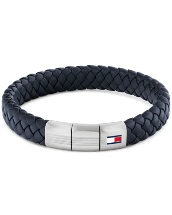 Bratara  Men’s Collection din piele 2790660, Argintiu, Albastru