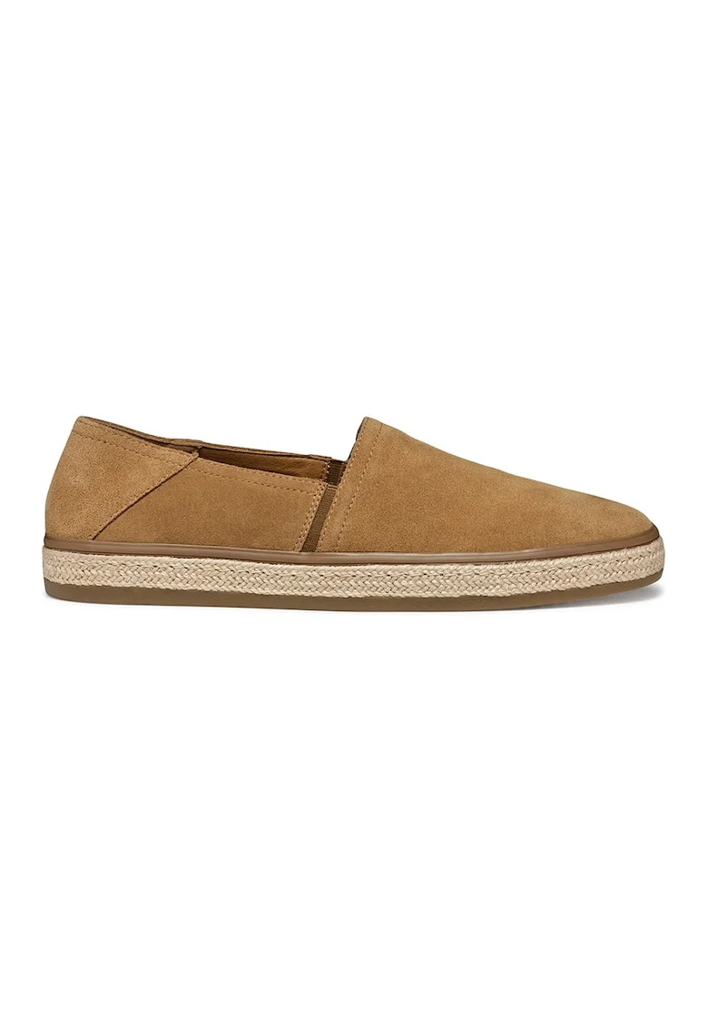 Espadrile din piele intoarsa, Maro taupe deschis/Caramel