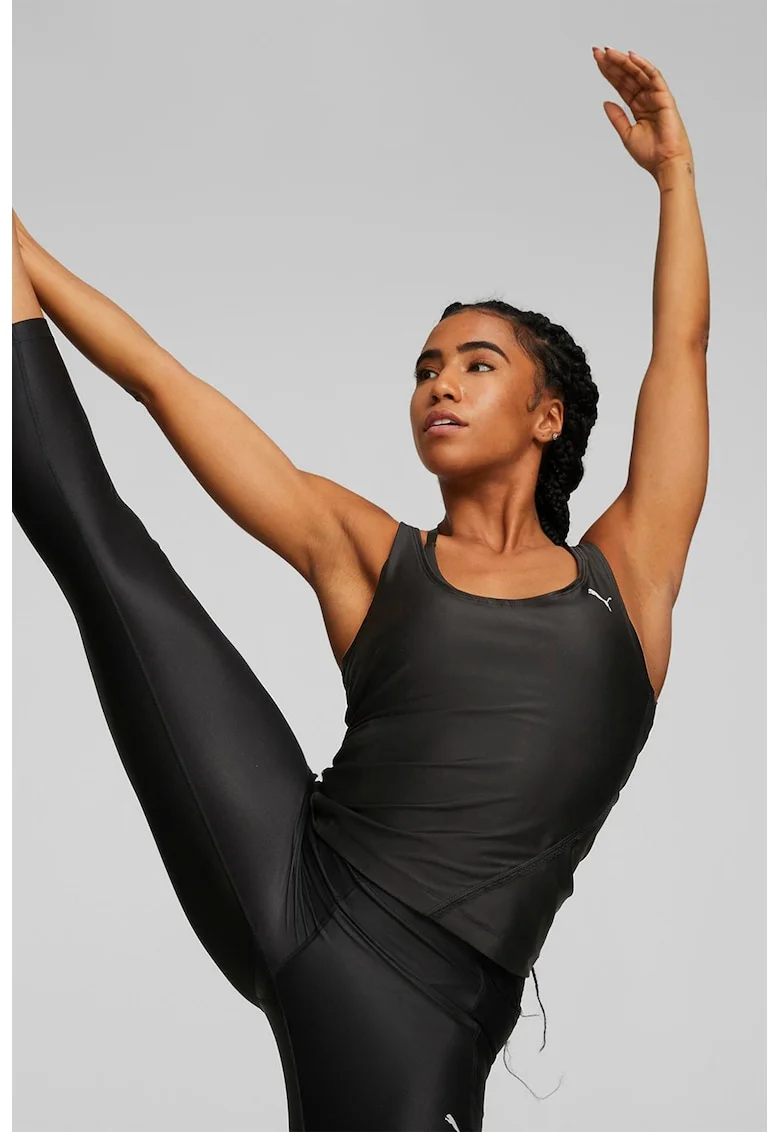 Top cu decupaj pe spate, pentru yoga Studio Ultrabare, Negru