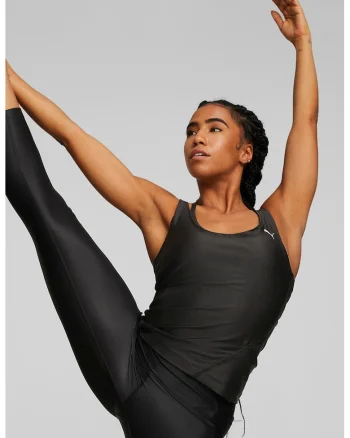 Top cu decupaj pe spate, pentru yoga Studio Ultrabare, Negru