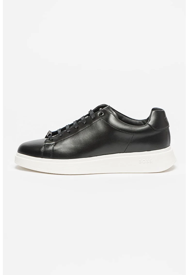 Pantofi sport de piele cu logo discret Bulton, Negru