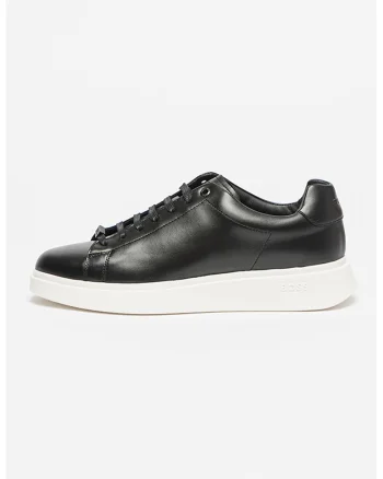 Pantofi sport de piele cu logo discret Bulton, Negru