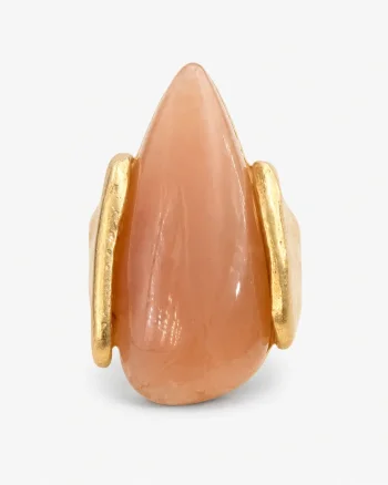 Inel dama statement auriu reglabil cu design sculptural Blush