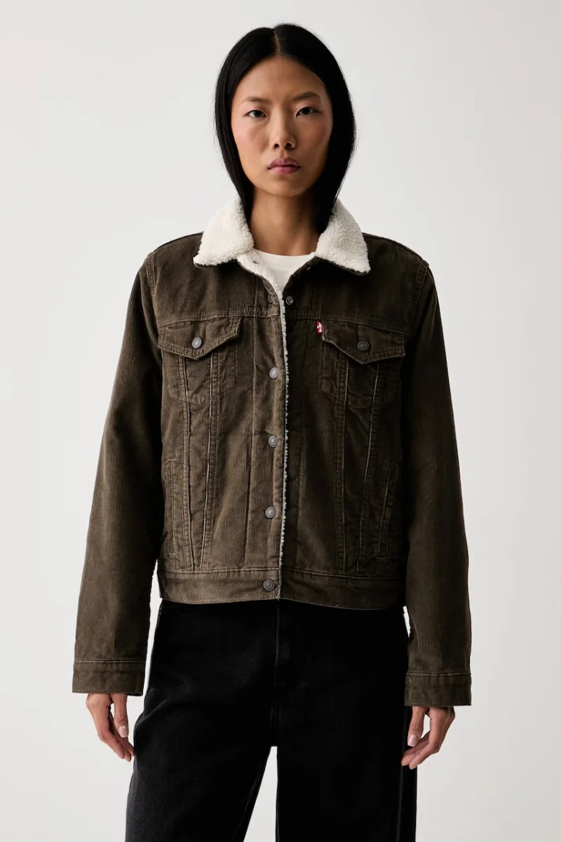 Levi's jachetă scurtă de damă din catifea reiată ORIGINAL SHERPA