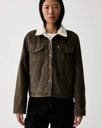 Levi's jachetă scurtă de damă din catifea reiată ORIGINAL SHERPA