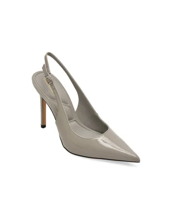 Pantofi eleganti ALDO gri, STESSY SLING 2.0, din piele ecologica lacuita