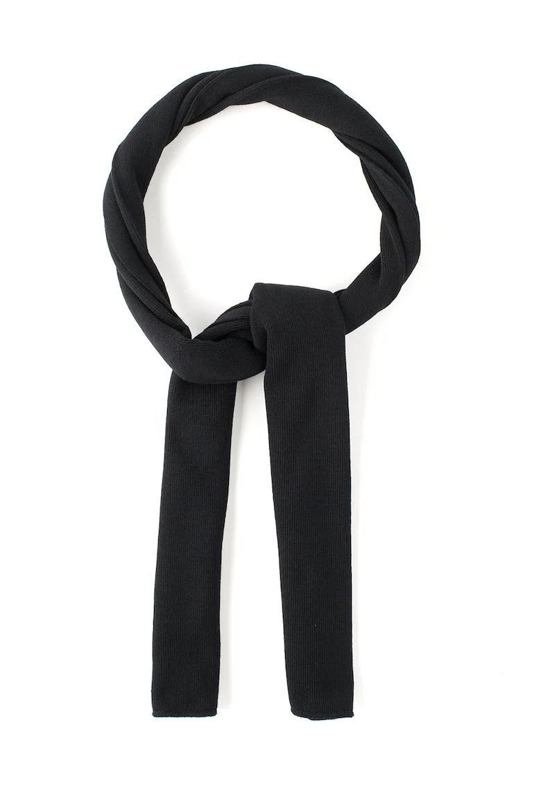 Fular unisex Two-Ply, Negru