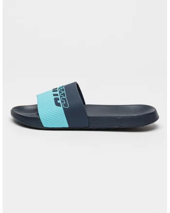 Papuci cu logo Fuga, Albastru aquamarin/Bleumarin