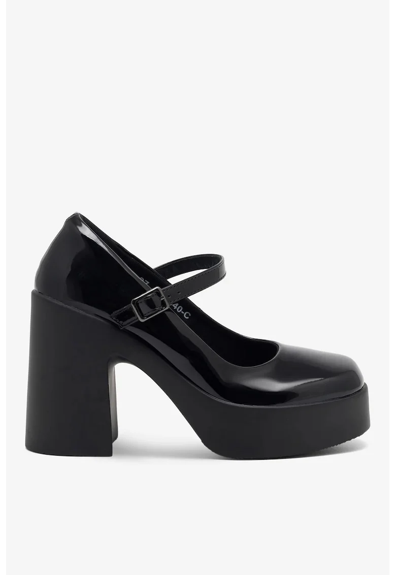 Pantofi dama  5905588009832, Sintetic, Negru, Negru