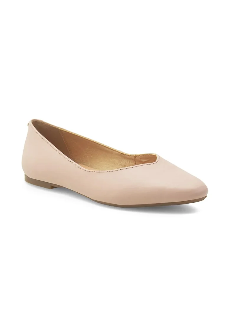 Balerini dama,  435136, Piele naturala, Roz