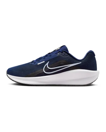 Pantofi din plasa cu logo contrastant pentru alergare Downshifter 13 Road, Alb/Negru/Bleumarin
