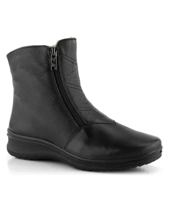 Ghete dama,  Piele naturala-Negru
