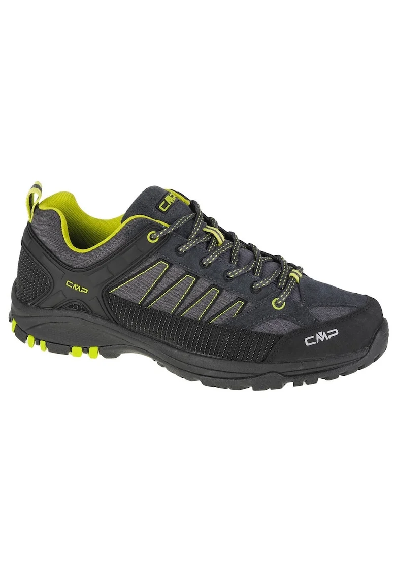 Pantofi de drumetie pentru barbati,  Piele & Stofa, Gri - 68785