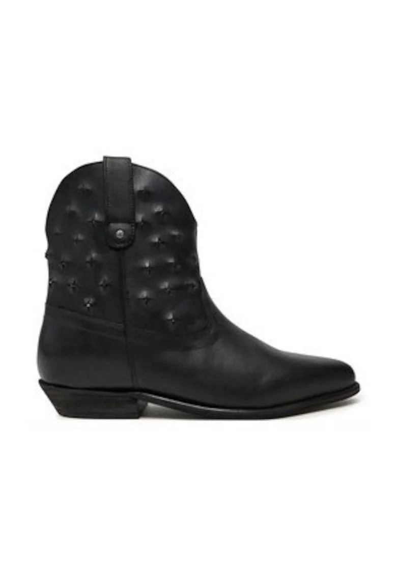 Cizme de cowboy  Negru, Piele, Negru