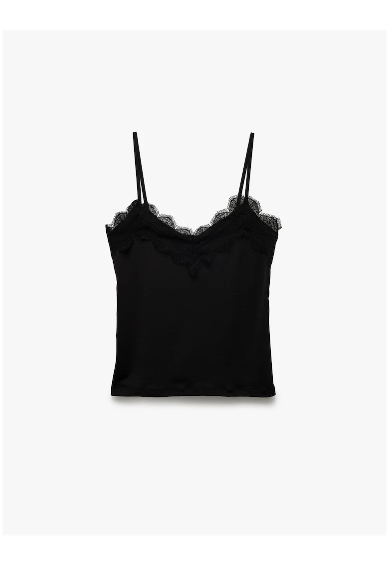 Top din bumbac, Negru