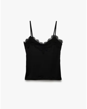 Top din bumbac, Negru