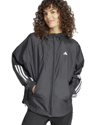 Jacheta cu gluga si model monograma pentru fitness, Alb/Negru