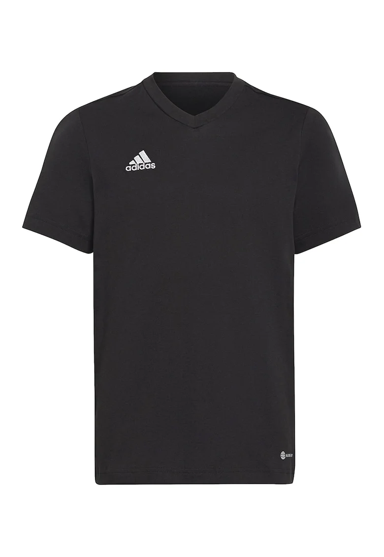 Tricou de bumbac cu logo, pentru fotbal, Negru