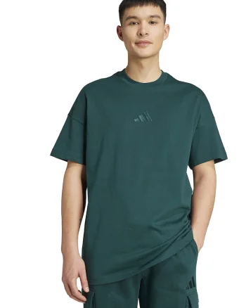 Tricou lejer cu decolteu la baza gatului All Szn, Verde aquamarin