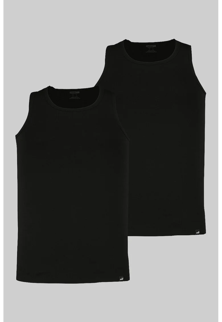 Set de tricouri slim-fit - 2 piese, Negru