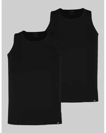 Set de tricouri slim-fit - 2 piese, Negru