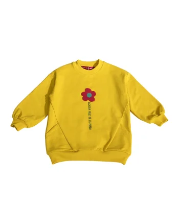 Bluza de trening cu decolteu la baza gatului si imprimeu