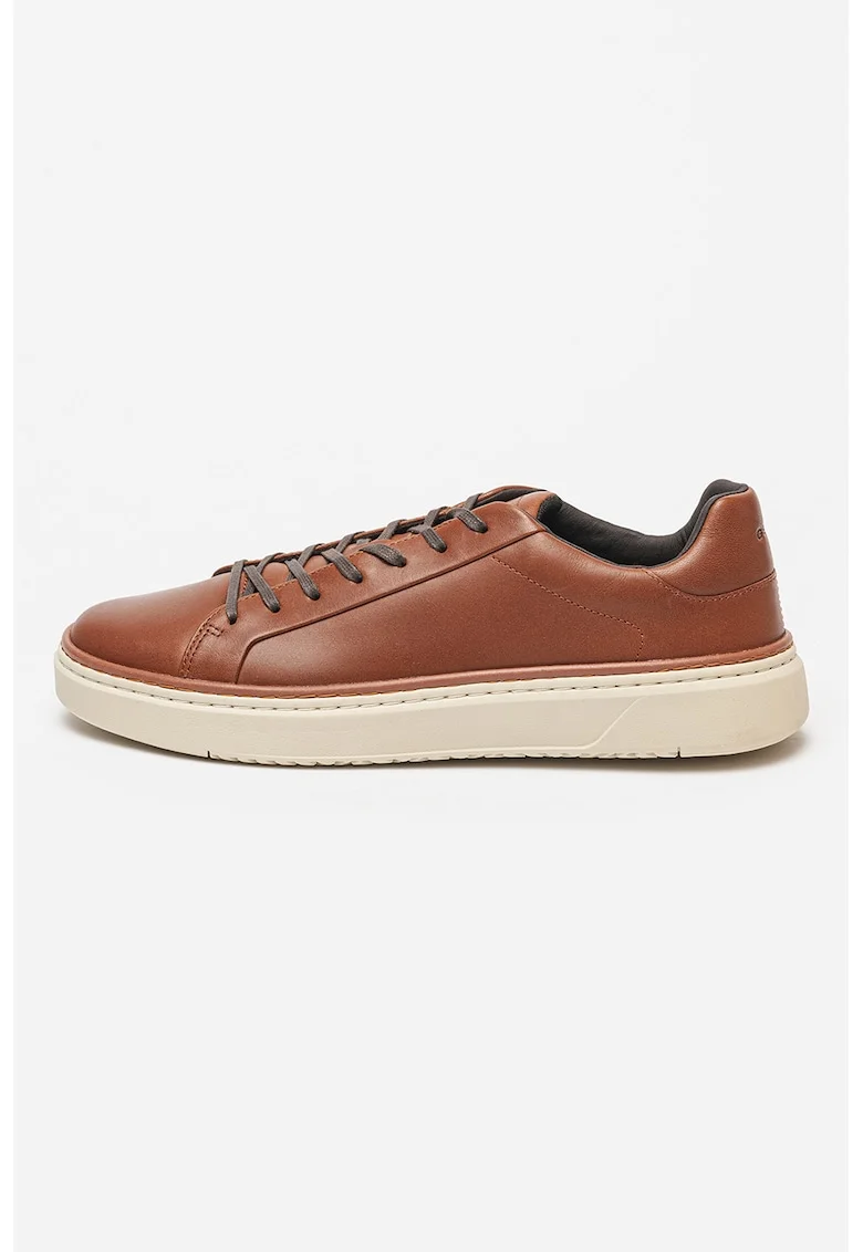 Pantofi sport de piele Zackerty, Maro cognac/Alb murdar