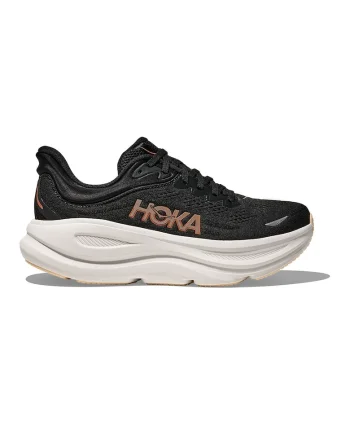 Pantofi Bondi 9 cu garnituri din plasa pentru alergare, Negru/Auriu rose
