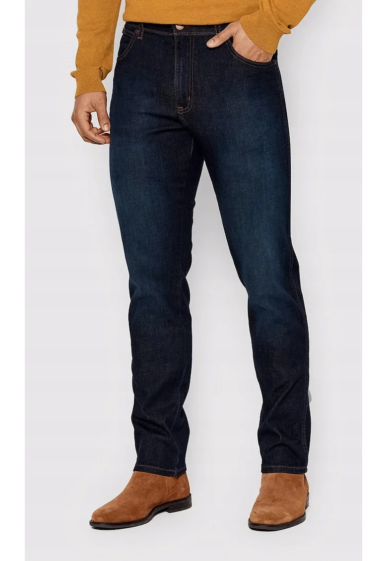 Blugi barbati  Texas Slim, albastru marin, foarte elastici, din colectia We Care