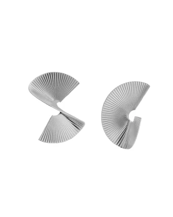 Cercei argintii, cu clips, forma de spirala, Salo C1,